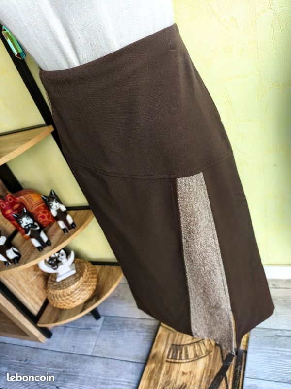 Jupe Longue Marron Femme Kiabi - Taille 52 - Occasion Très Bon état - Modèle Ikebana