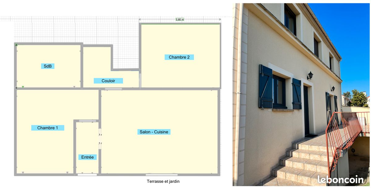 Appartement a louer sainte-genevieve-des-bois - 3 pièce(s) - 55 m2 - Surfyn
