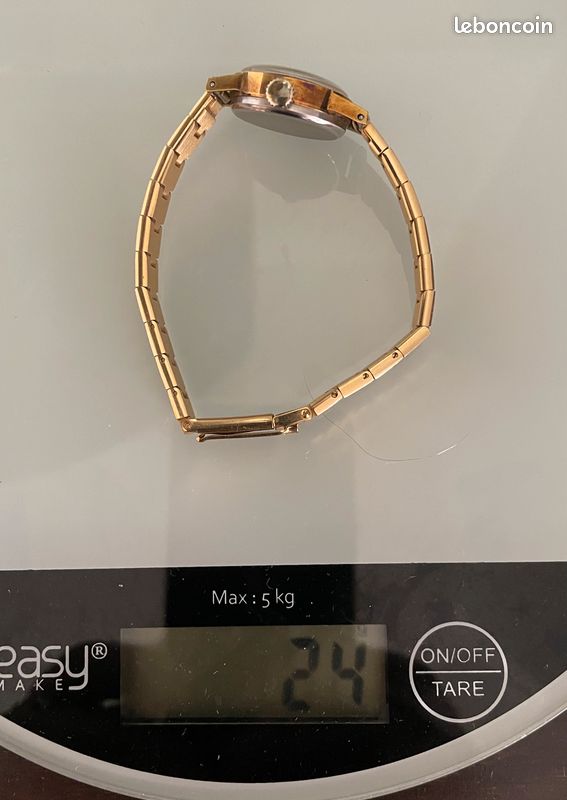 Montre Femme Chandler #8015 - Plaqué Or - Suisse - Quartz - Bracelet Gourmette - Neuf Avec étiquettes