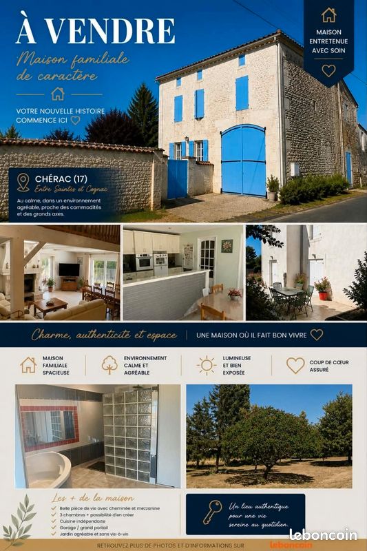 Maison 5 pièces 180 m² · à Chérac · 180 m² · 239 900 €