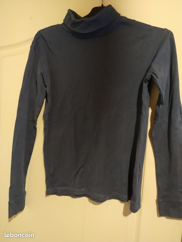 Sous pull fille ou garçon bleu marine 13 14 ans TEX (image 1)