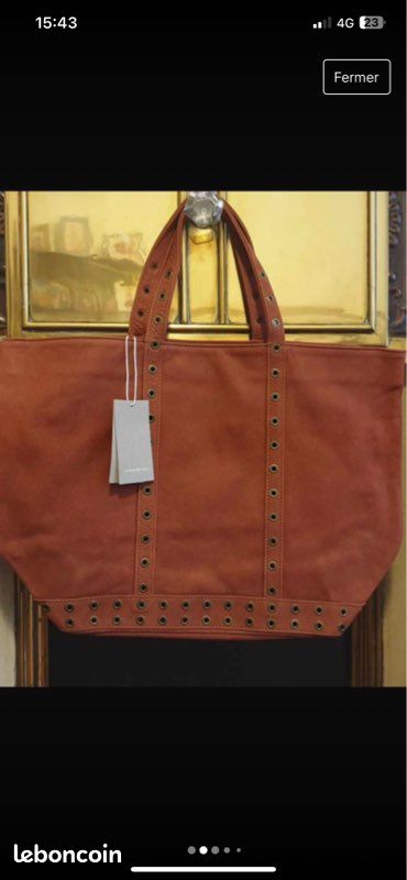 Sac cabas Vanessa Bruno taille M 100 p cent cuir de Vachette