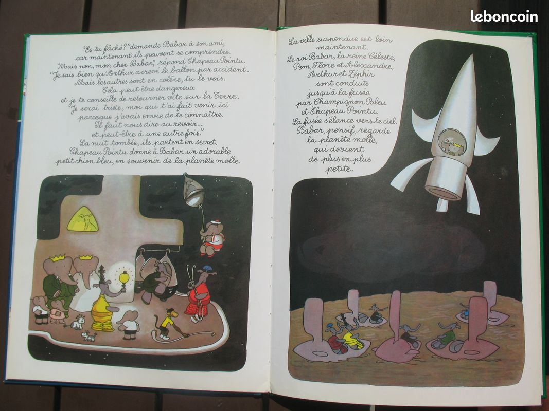 BABAR dans l'ile aux oiseaux --- BABAR et la planete molle ---- GRANDS ALBUMS HACHETTE (image 20)