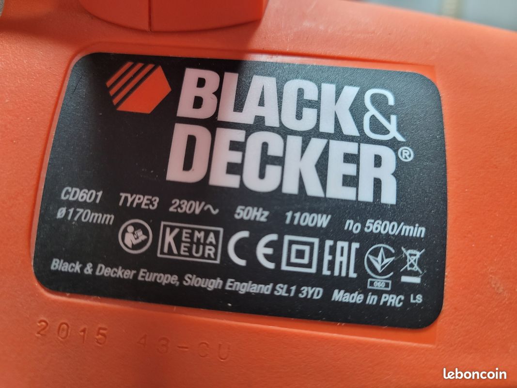 Scie circulaire Black & Decker CD601 + lame Bosch 18 dents – Très bon état (image 4)