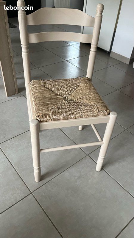 Chaise bois / paille (image 3)