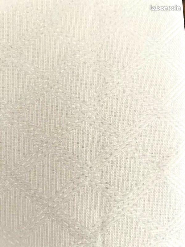 Nappe coton ronde 160 damassée blanche neuve (image 4)