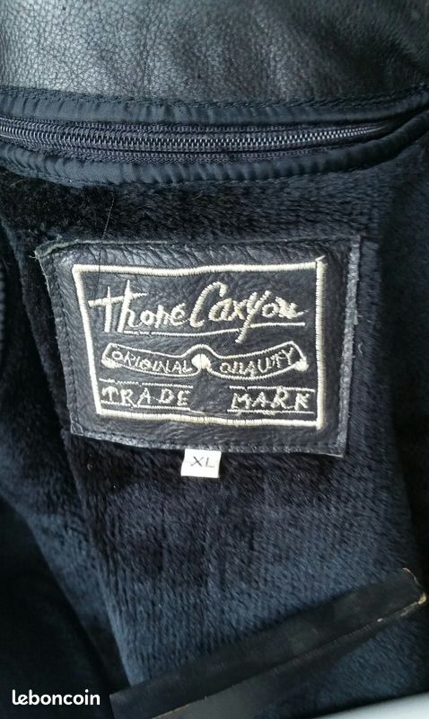 Blouson aviateur cuir noir XL (image 2)