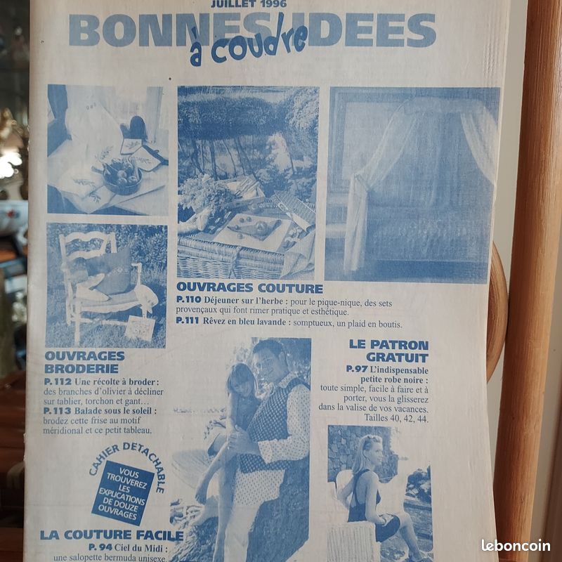 Patron De Couture MODES ET TRAVAUX Février 1994 - Gilet Tailles 38, 40, 42 - Non Découpé