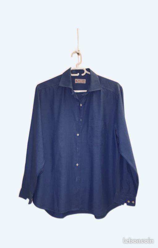 Chemisier coton bleu Fil à Fil T42 (image 1)