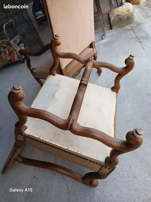Paire de fauteuil ancien, os de mouton (image 3)