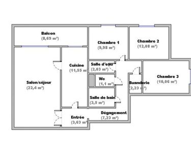 Appartement 259 000 € - 86 m²
