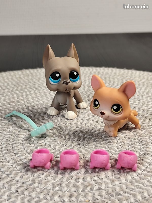 Figurine Littlest Pet Shop - Chien Dogue Aux Grandes Pattes - Occasion - Parfaite Pour Collection