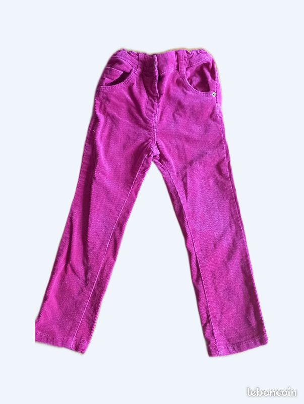 Pantalon velours rouge (image 1)