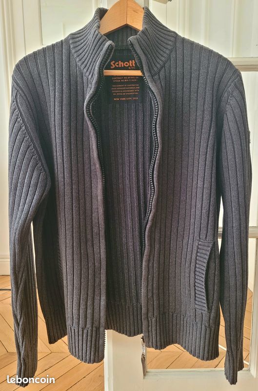 Gilet Bouffant Vintage Homme - Schott NYC - Taille XL - Multicolore