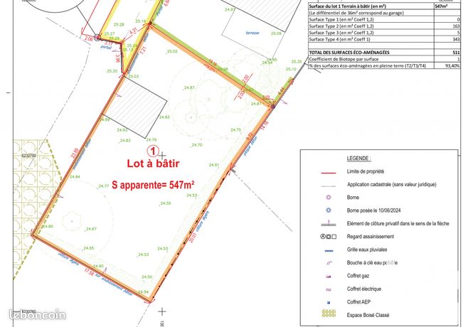 Terrain 547 m² Nantes