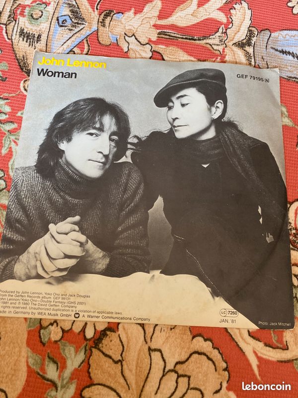 Vinyl 45 tours Johnny Lennon woman (image 1)