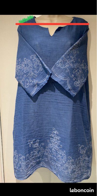 Robe de plage, transparente bleu, taille 36 (image 2)