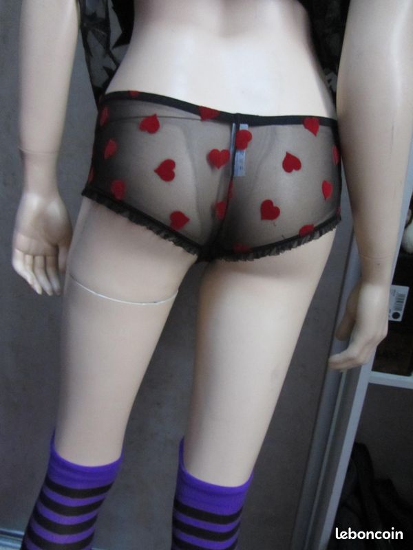 Boxer coeurs gothique sexy lolita (image 3)
