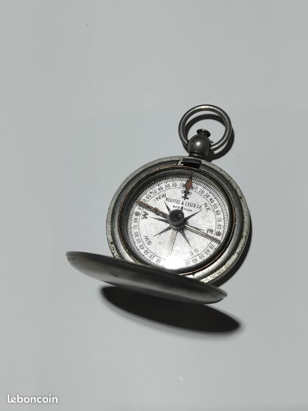 ANCIENNE BOUSSOLE DE poche thermomètre et baromètre EUR 60,00 - PicClick FR