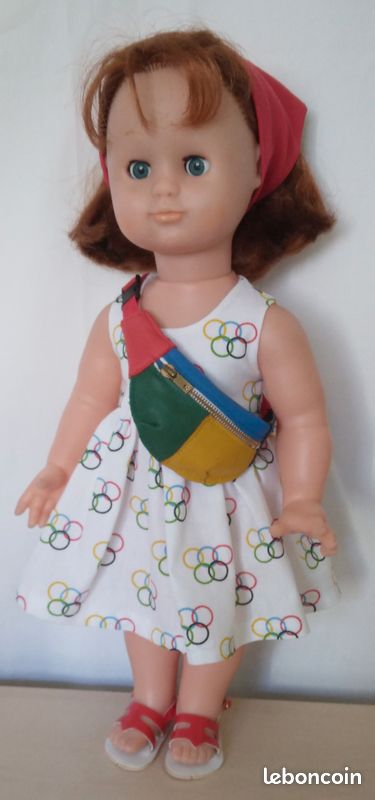 Sac banane pour poupée, couleurs anneaux olympiques (image 1)