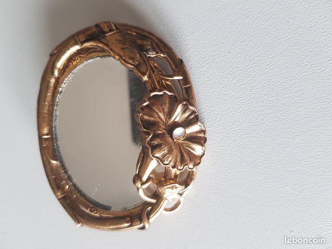 Broche Ancienne Vintage Art Nouveau - Buste Féminin En Métal, Style Rétro