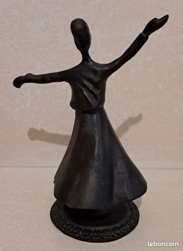 Statuette derviche tourneur en bronze (image 3)