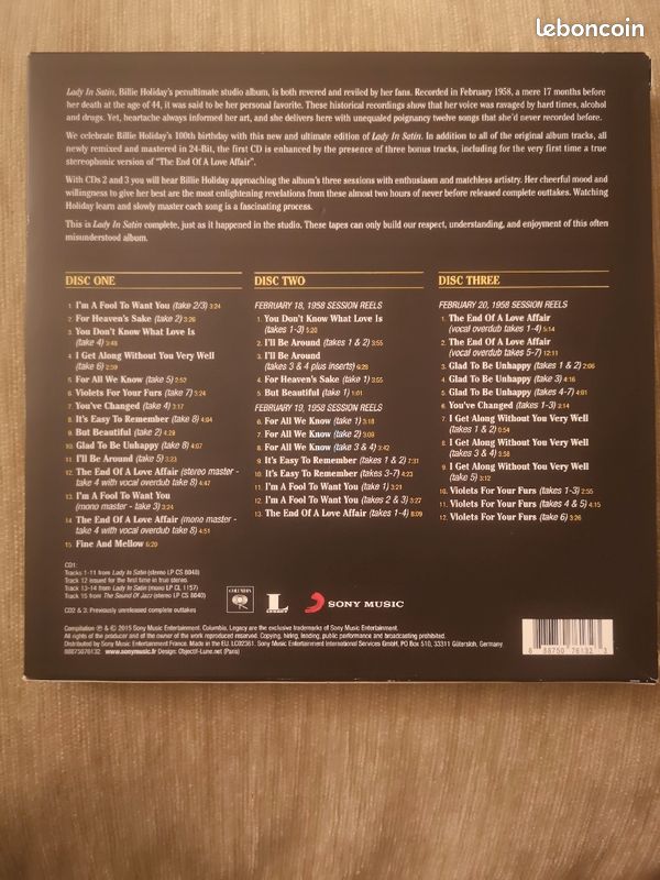Billie Holiday With Ray Ellis And His Orchestra – Lady In Satin - The Centennial Edition (image 3)
