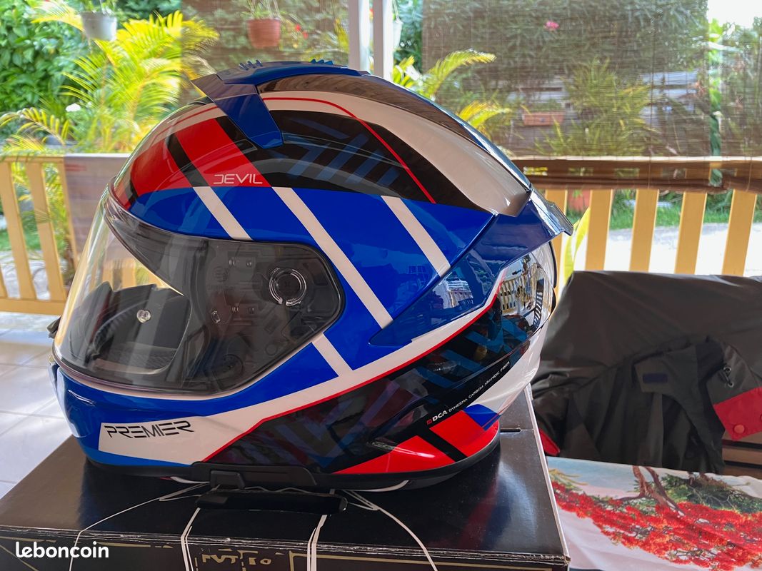 Casque Bell Lithium Mips Podium gloss blues, intégral moto
