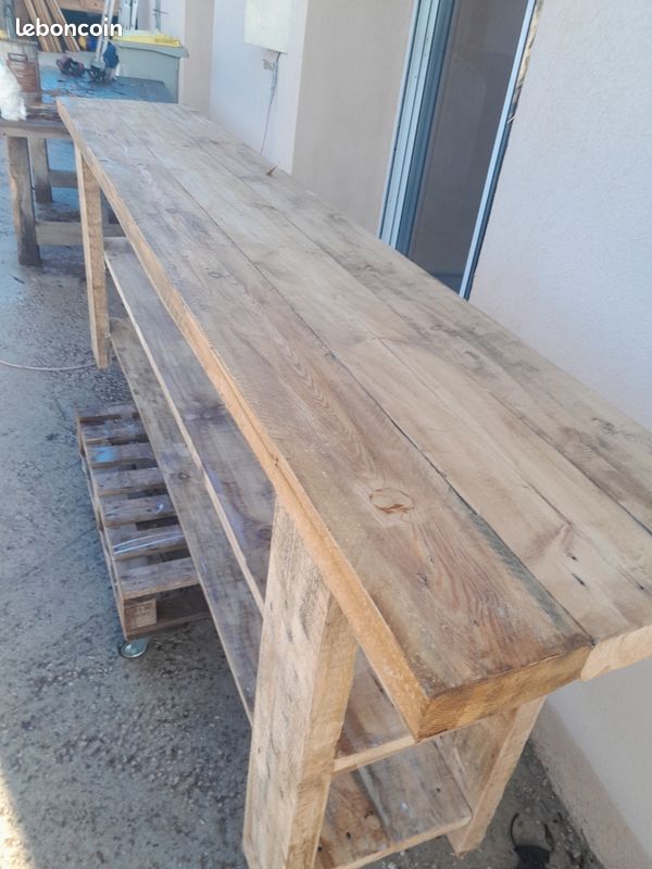 Etabli bar meuble bois cuisine billot buffet (image 3)