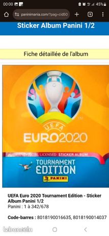 Panini UEFA Euro 2020 – Album + 4 Pochettes (20 Stickers) – Collection Officielle Tournoi – 24 Équipes, 28 Stickers Par Équipe, Edition Tournoi