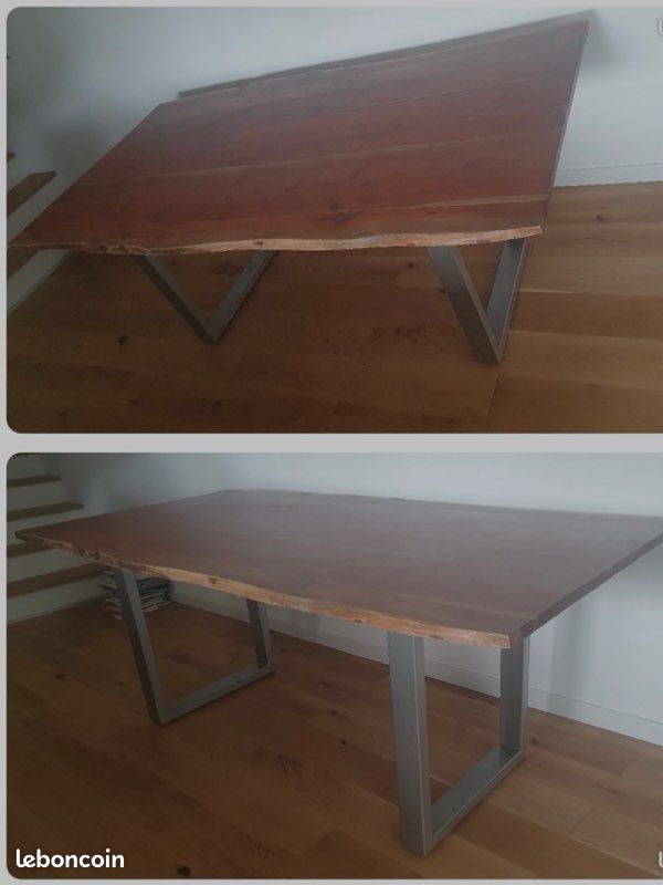 Table en acacia, bon état, 200cm (image 1)
