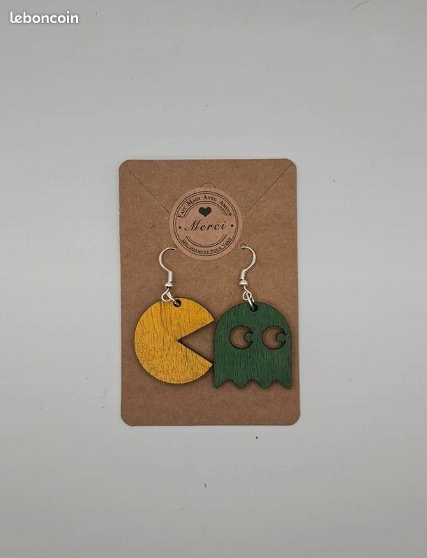 Boucles d'oreilles Pac Man (image 4)