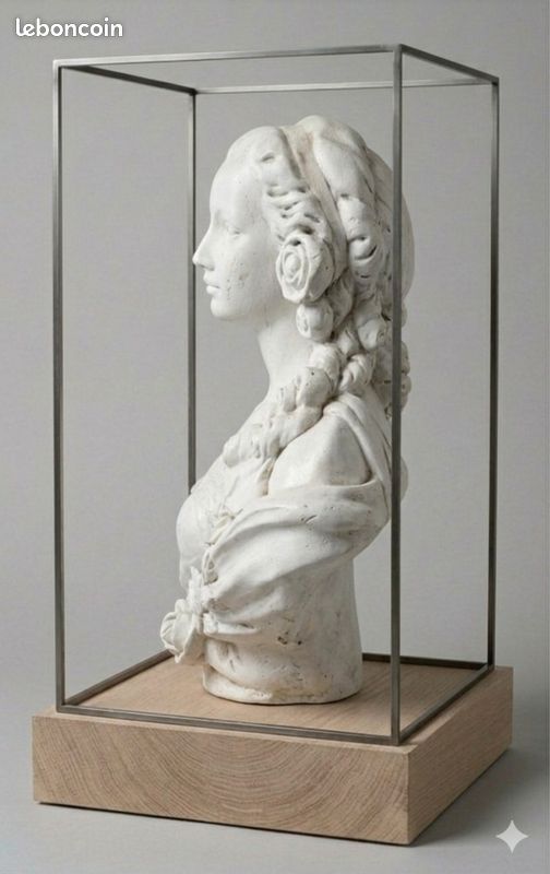 ✨ Buste de Jeune Femme XVIIIe – Création. Design Néoclassique & Industriel ✨ (image 2)