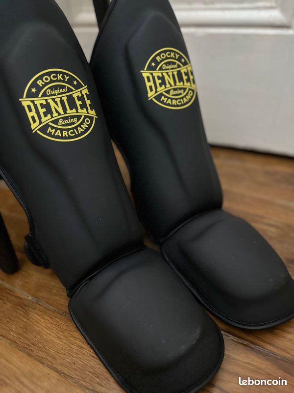Benlee Protège-tibias Buster Junior – Cuir Synthétique, Rembourrage Extra, Taille Unique – Pour Jeunes Boxeurs