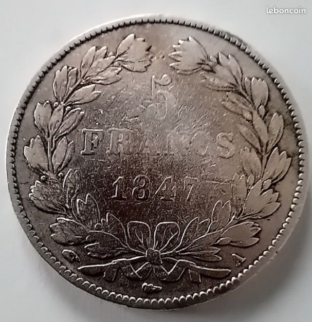 Bague Pièce De Monnaie 5 Francs Louis Philippe En Argent Sertie D'une Tsavorite - Neuf Avec étiquettes