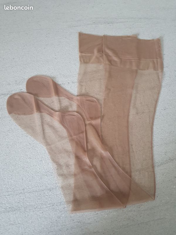 2 PAIRES DE bas STEMM vintage nylon T.2 - 9 EUR 6,50 - FR