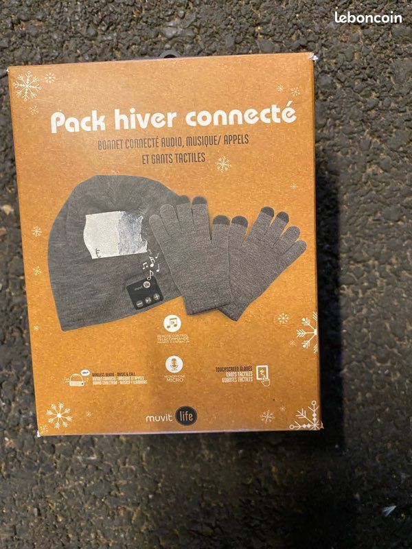 Pack bonnet connecté et gants tactiles (image 1)