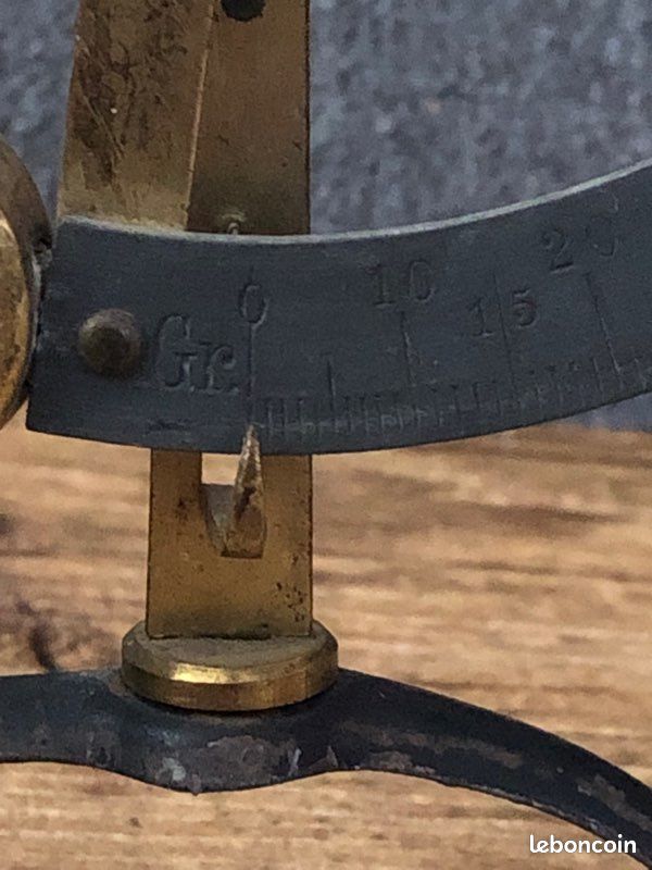 Pèse-lettre ancien à pendule en laiton et fonte – Tarif gravé (1878-1906) (image 6)