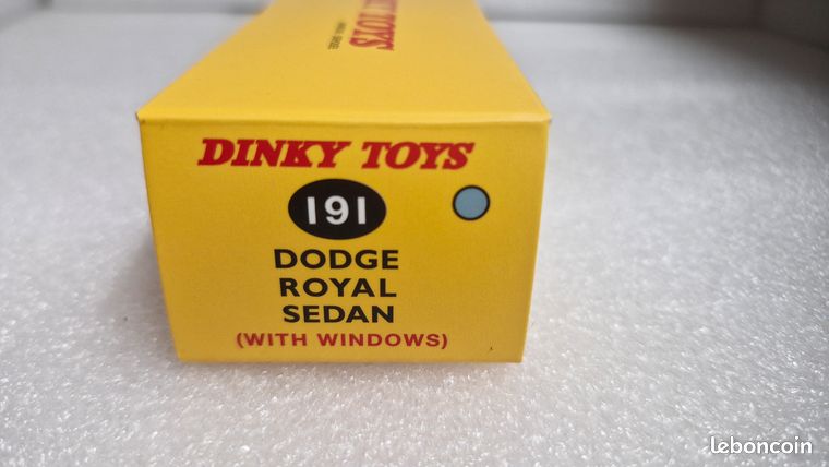 A4 1:43 ATLAS DINKY TOYS 191 DODGE ROYAL SEDAN YELLOW MIB SEALED