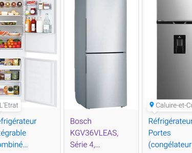 Bosch KGV36VLEAS Réfrigérateur Congélateur - 214L/94L - Inox - Low Frost - VitaFresh - LED
