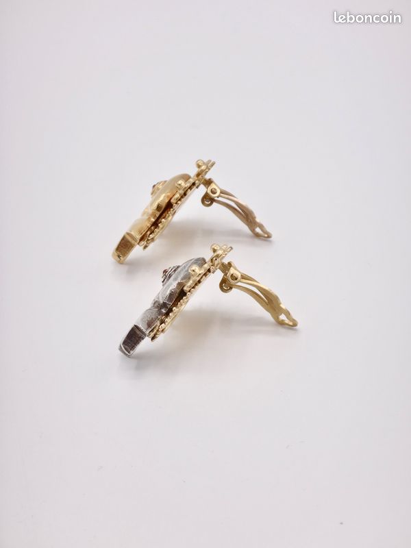 Boucles D'oreilles Vintage à Clip, Anciennes, Modèle Réf 344