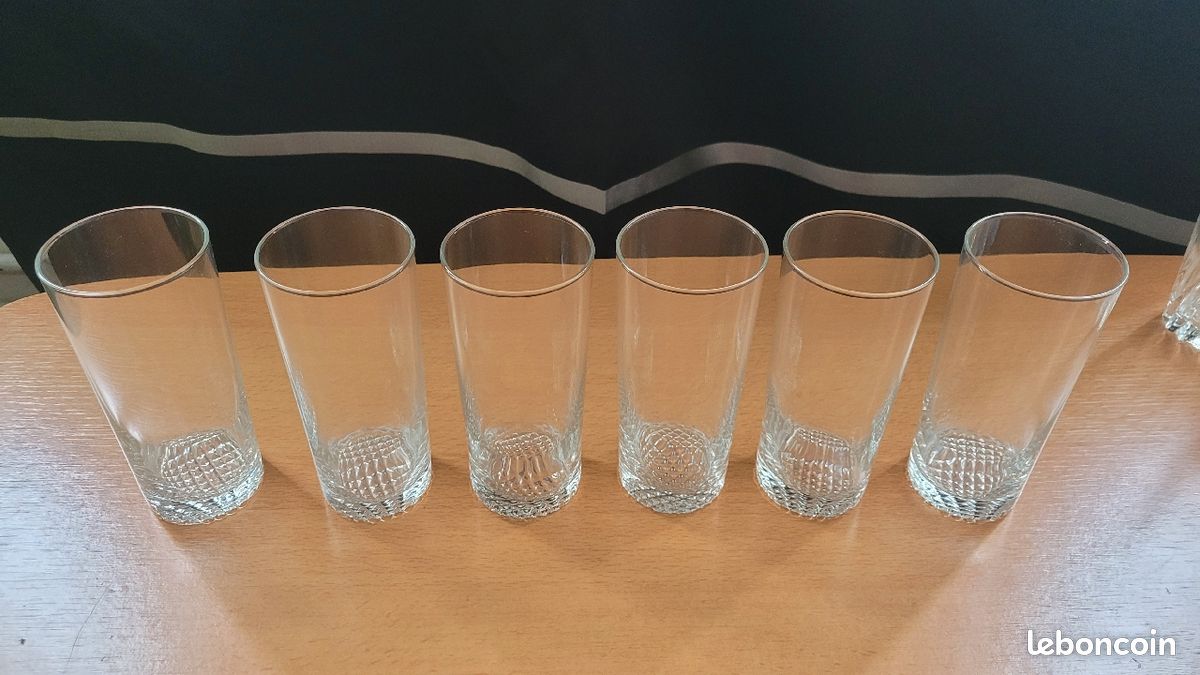 6 verres à eau et jus 14cm de hauteur x 6cm de diamètre (image 3)