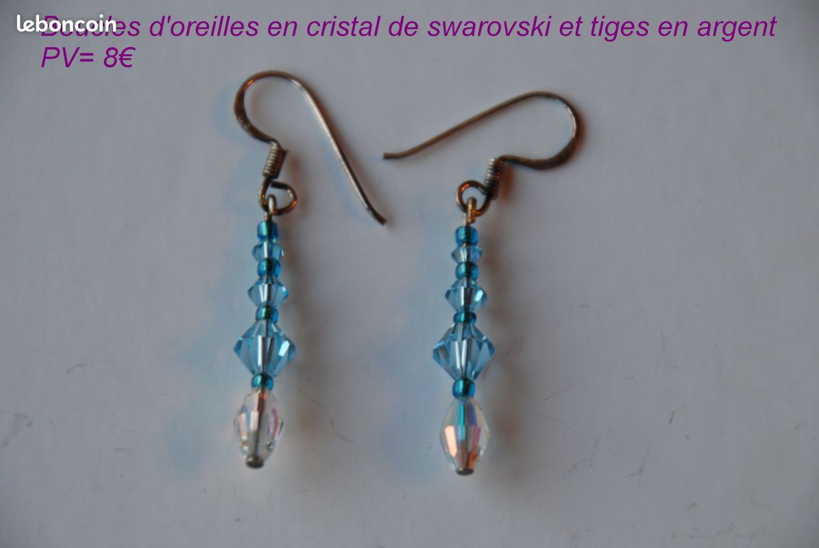 Boucles d'oreilles en cristal de swarovski (image 2)