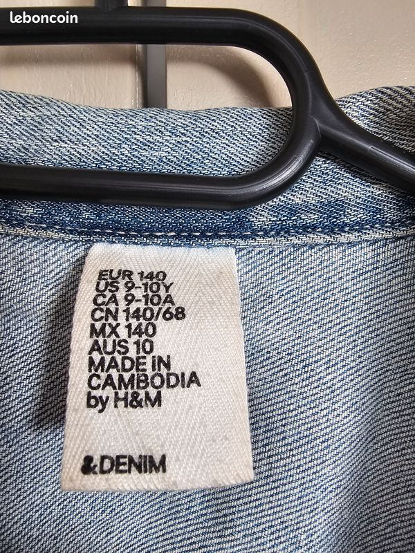 Veste en jean's fille H&M taille 9/10 ans (image 5)