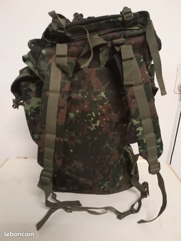 ARMÉE ALLEMANDE PATROL PACK RANDONNÉE SAC À DOS SAC À DOS MILITAIRE 65L FLECKTAR