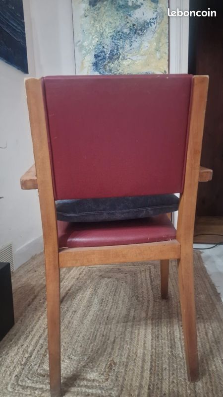 Chaise avec accoudoir/ fauteuil en bois massif (image 4)