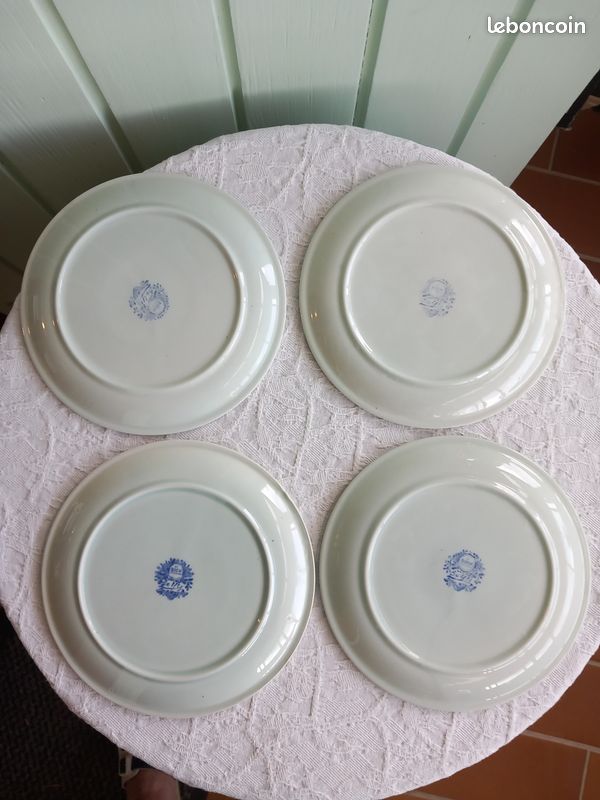 Assiettes à Pain " décor de Delft " par Boch lot de 4 (image 10)