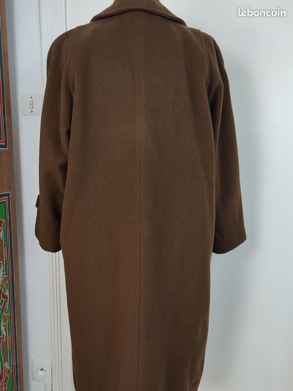 Manteau d'hiver épais, très chaud, en tissu "Drap de Laine" marron T 46 (image 4)