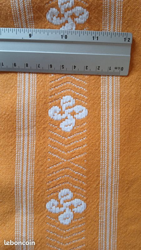 Linge nappe tissu basque orange (image 6)