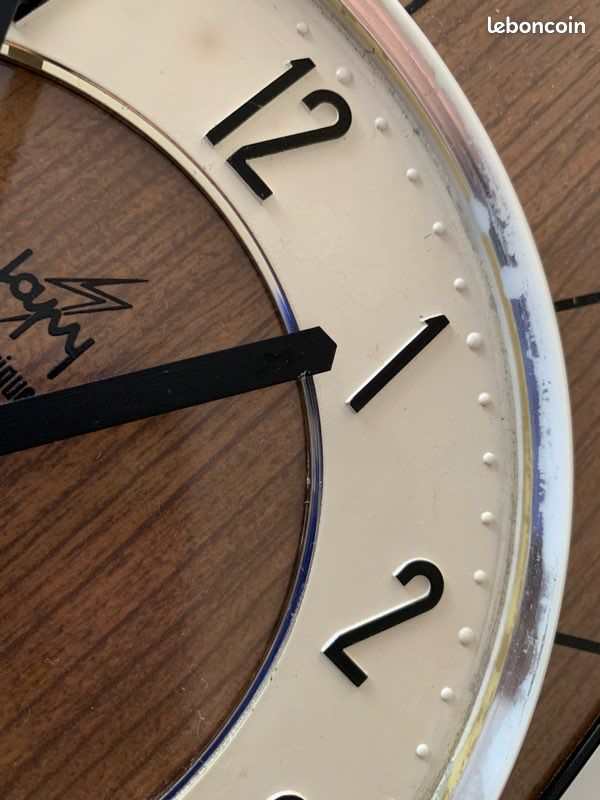 Horloge japy électrique formica années 70